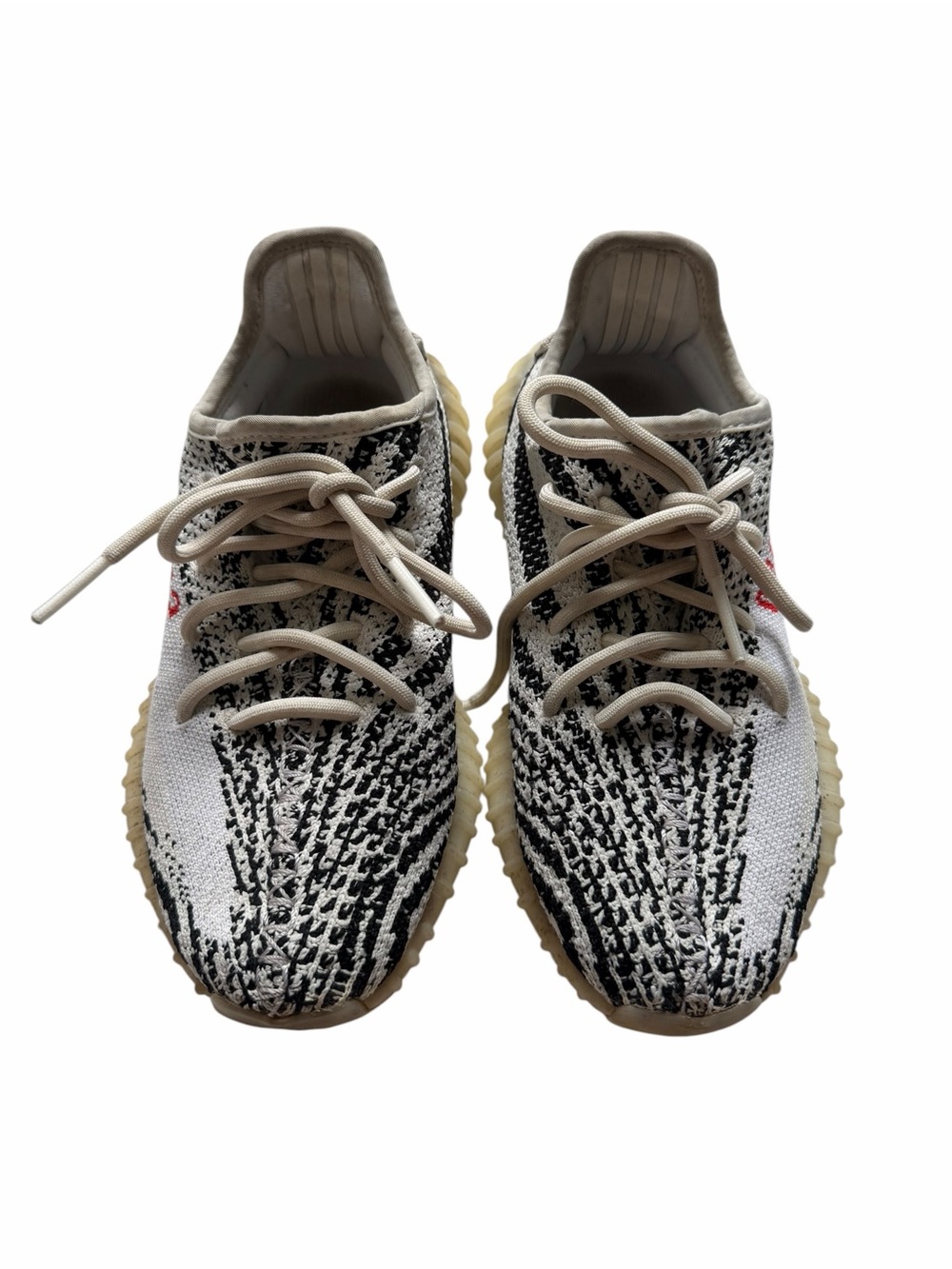 Adidas Yeezy Boost 350 V2 Zebra Sneakers White Black Red Women’s 5